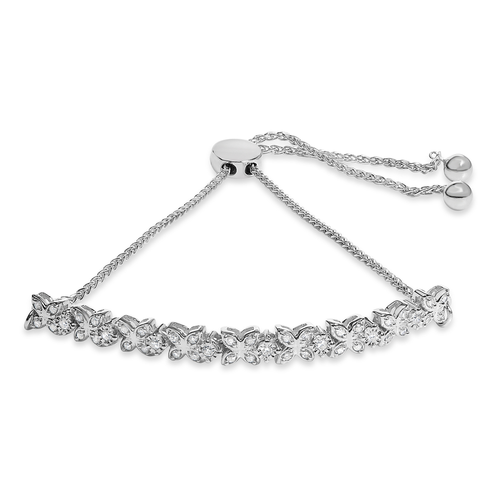 .925 Sterling Silver 1/4 Cttw Diamond